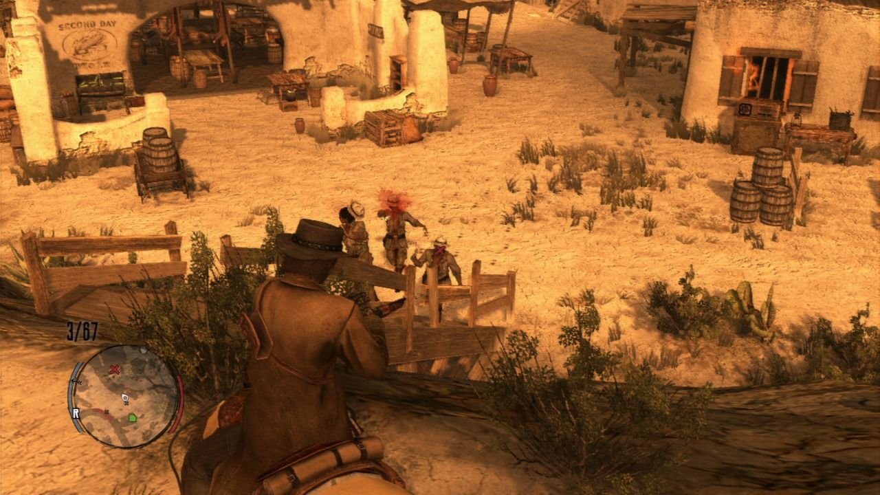 [03/04/2020] An Schießereien kamen wir auch in Red Dead Redemption nicht vorbei. John Marston griff zu Revolver, Gewehren und anderen Waffen. Dank Zielfunktionen und Spezialtalenten funktionierten die Action-Einlagen ordentlich. &nbsp;