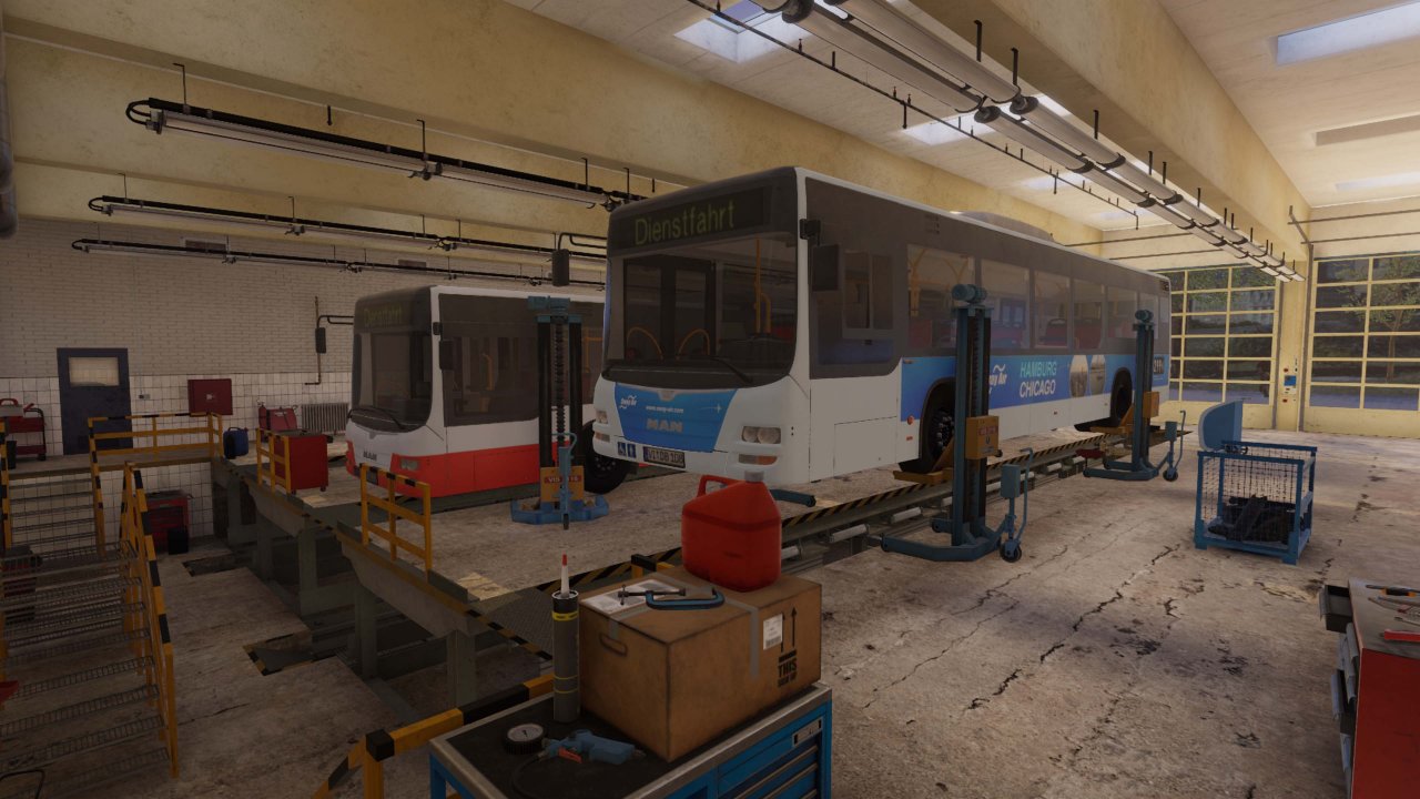 [25/05/2020] In eurer Werkstatt finden bis zu drei Busse Platz.