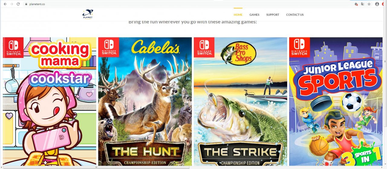[03/06/2020] Zwischen den Nischentiteln von Planet Entertainment sticht Cooking Mama: Cookstar heraus. Dies ist ein Screenshot der Webseite des Publishers.