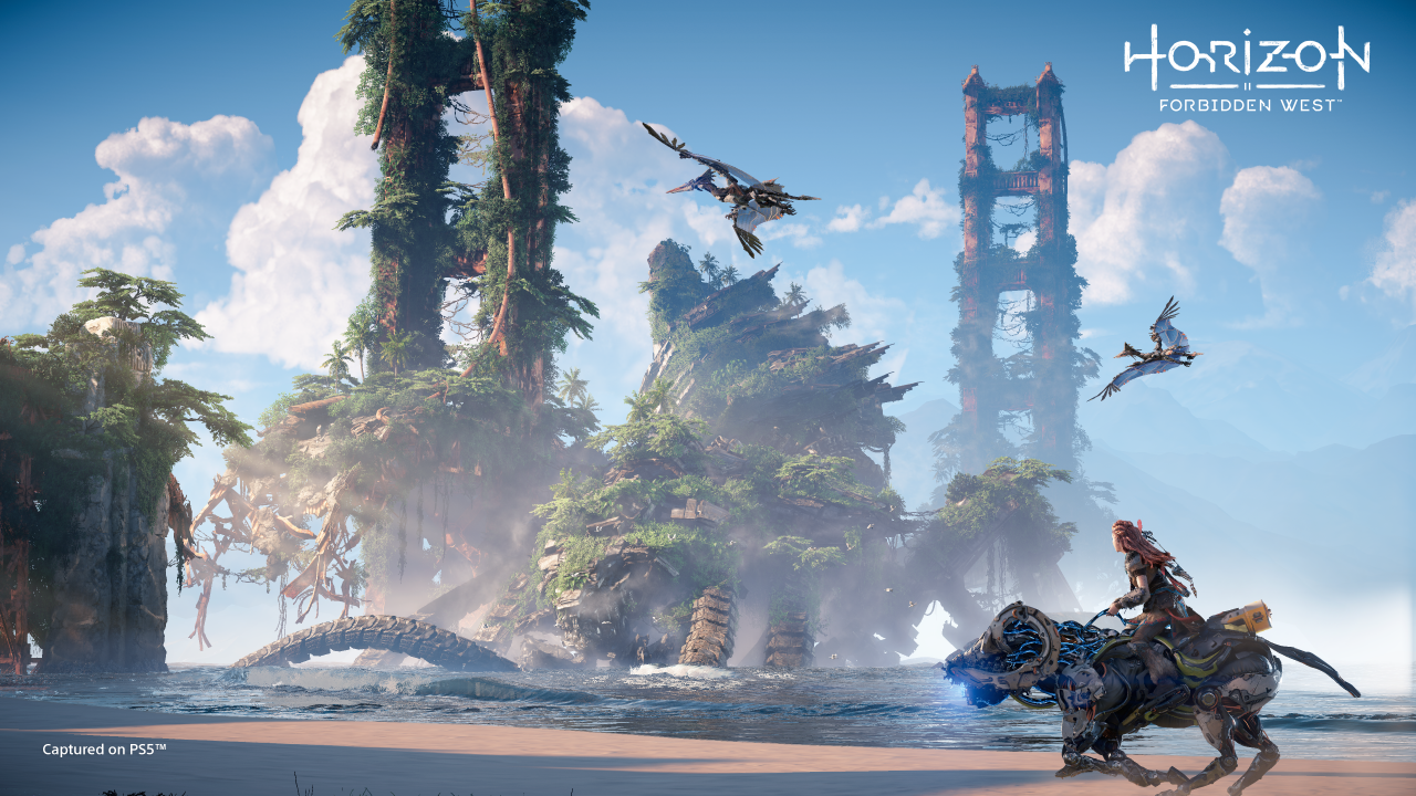 [12/06/2020] In Horizon Forbidden West erkundet ihr unter anderem das ehemalige Kalifornien, inklusive ikonischer Locations wie der Golden Gate Bridge.