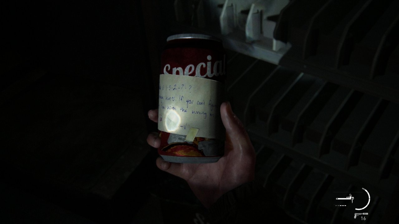 [19/06/2020] Das Passwort für die Tür steht auf der Cola-Dose im Automaten.