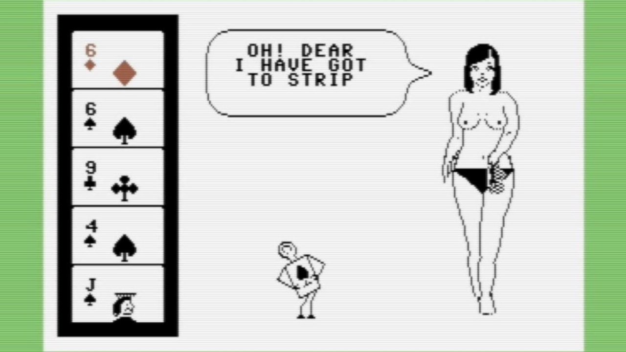 [16/07/2020] Bei Animated Strip Poker (1985) spielt die Frauenbewegung eine Rolle, die Damen sind nämlich animiert. Sprachausgabe gibt's obendrein: „Press any key to deal the cards!“. (1)