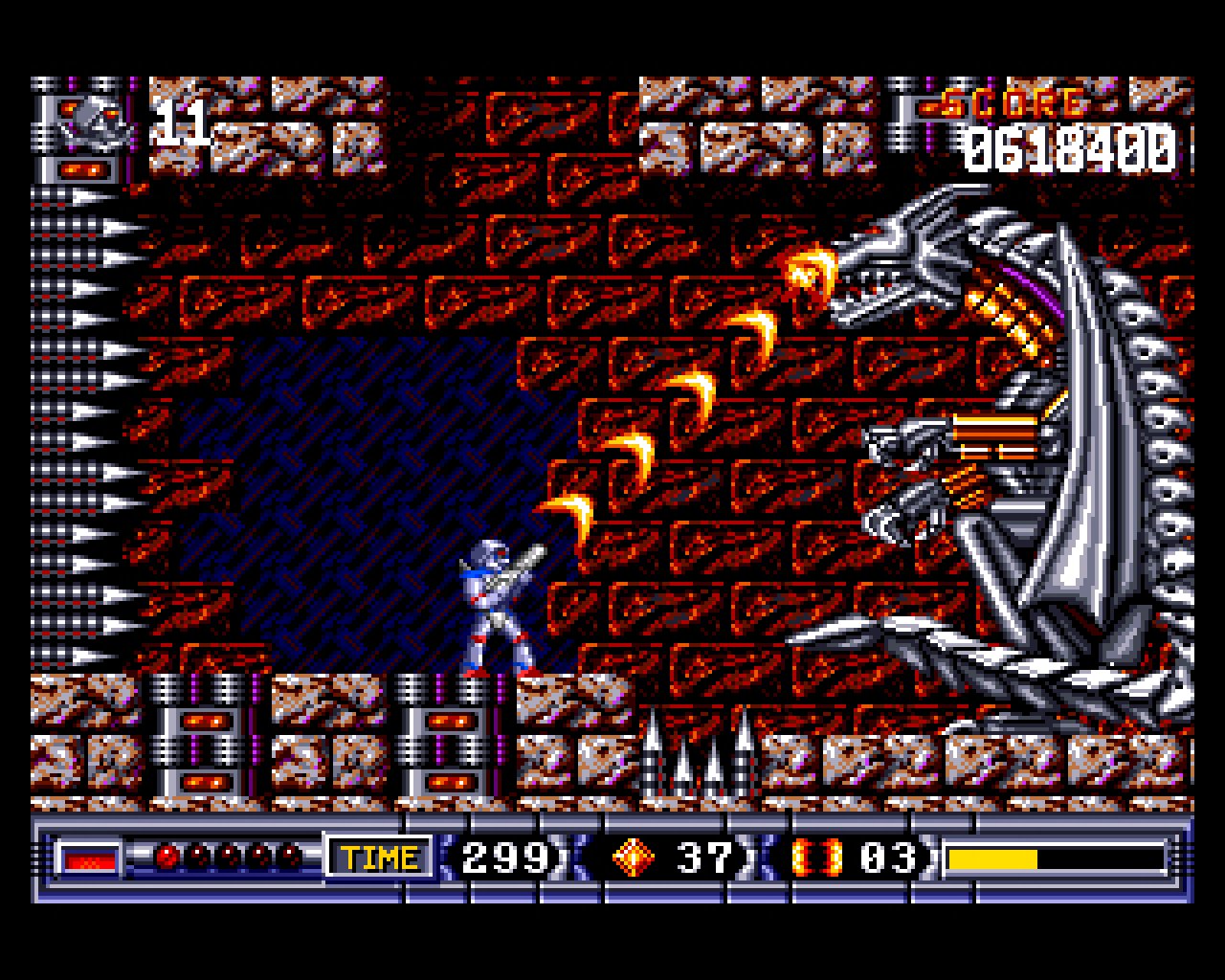 [02/07/2020] Mit zunehmender Spielzeit werden die Bosse immer raffinierter und herausfordernder. Nicht nur, dass wir uns vor dem Drachen in Acht nehmen müssen. Vor und hinter uns warten auch noch Metallspeere.