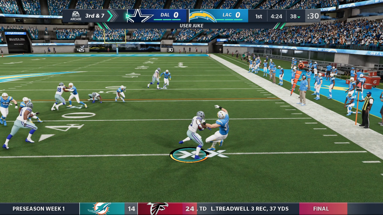 [28/08/2020] Boom! Mit dem Skill-Stick können Running Backs nun Truck, Spin und Juke Moves miteinander verbinden und Verteidiger so noch besser aussteigen lassen.