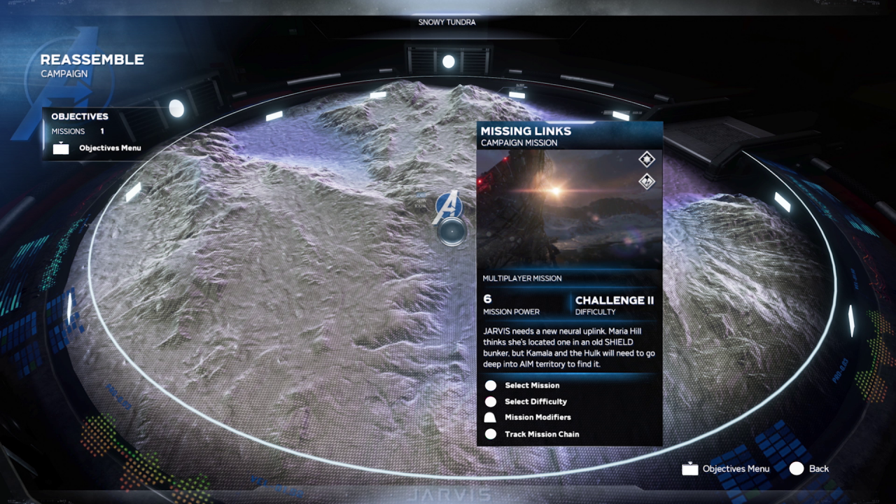 [17/08/2020] Vom Helicarrier aus können wir uns für neue Singleplayer- und Multiplayer-Missionen entscheiden und so die Geschichte vorantreiben.