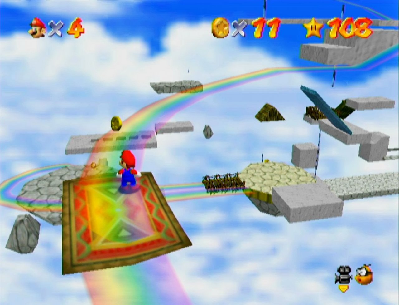 [10/09/2020] Im Level Regenbogen-Raserei fällt man nicht nur ständig hinab, die Fahrten auf den Teppichen sind auch elendig langweilig.