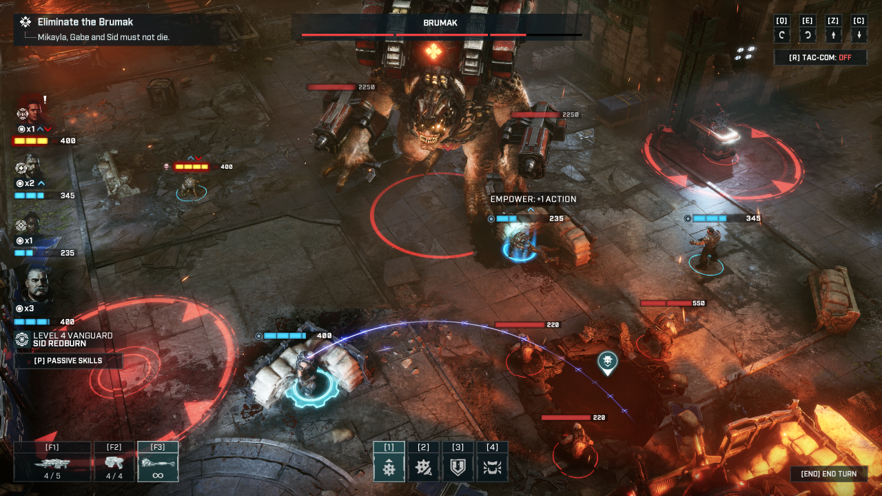 [23/10/2020] Besonderes Highlight von Gears Tactics sind die packenden Bosskämpfe gegen legendäre Monster wie den Brumak.