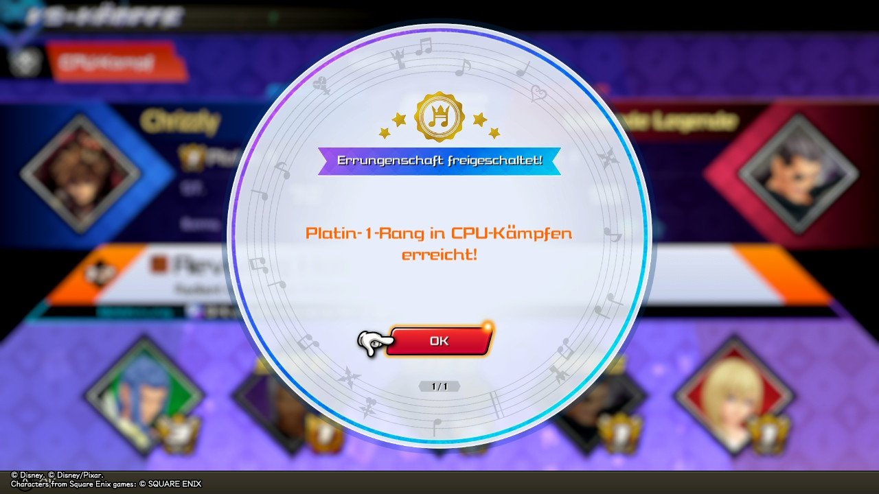 [18/11/2020] Im Modus CPU-Kämpfe könnt ihr euch bis zum Rang Platin 1 hochmusizieren, wofür ihr mit vielen Errungenschaften belohnt werdet.