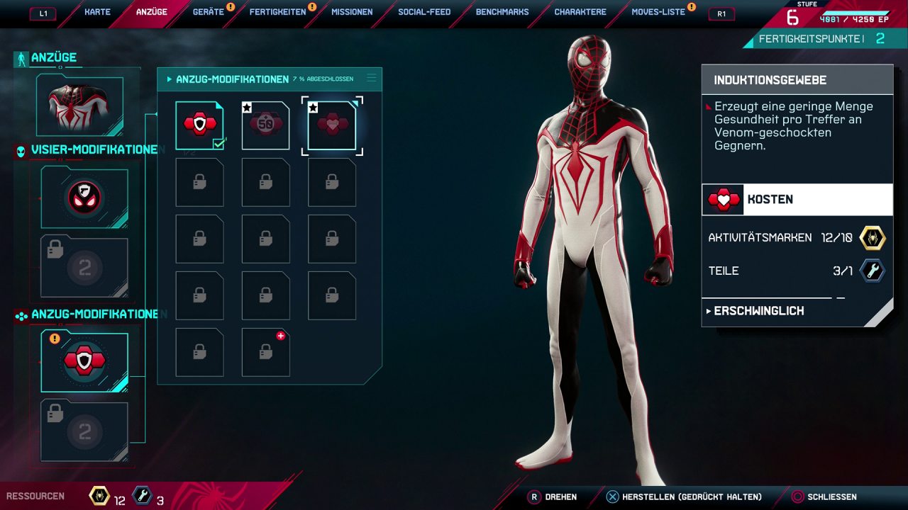 [05/11/2020] Wie schon im Vorgänger darf man Spidey mit neuen Gadgets ausstatten und verschiedene Skills sowie Kostüme freischalten. Kampffähigkeiten aus dem letzetn Teil muss man jedoch nicht erneut freispielen. (PS5)