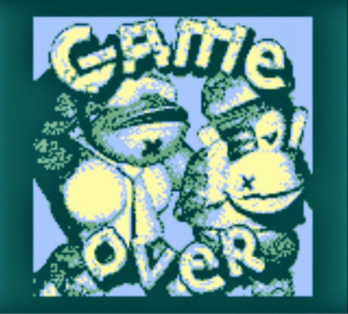 [04/12/2020] Diesen Bildschirm bekommt man relativ oft zu Gesicht, denn Donkey Kong Land ist zwar keineswegs unfair gestaltet, aber definitiv eine ordentliche Herausforderung.