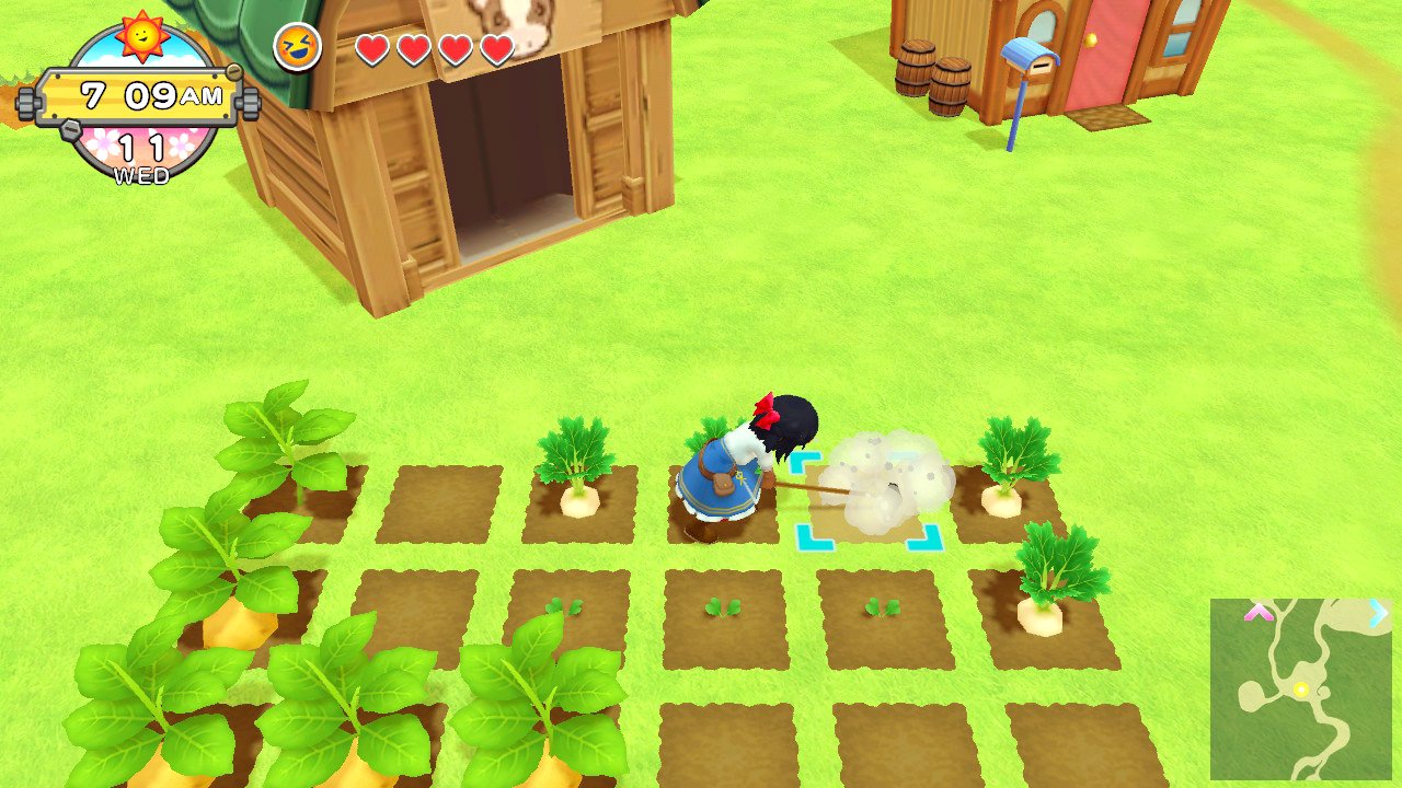 [04/12/2020] Man kennt und liebt es – wenn man auf Harvest Moon steht. Eure Farm wartet darauf, von euch bestellt zu werden. Beackert den Boden und erntet Gemüse!