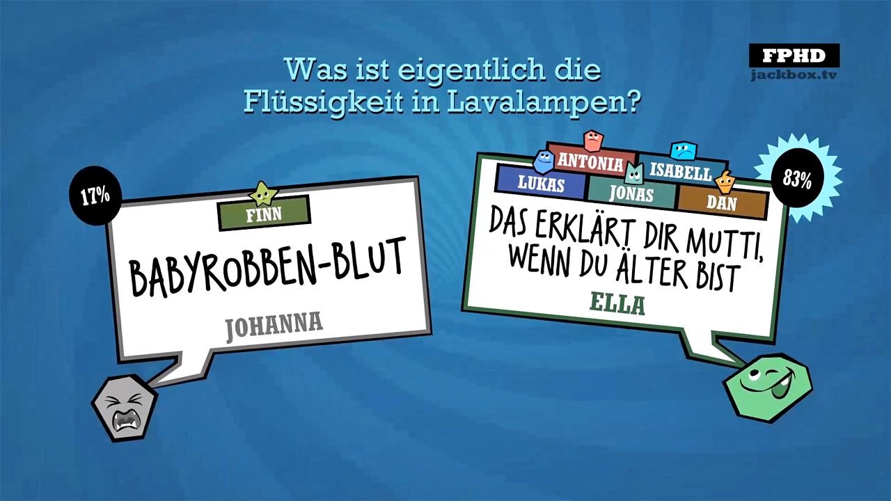 [08/01/2021] Und das kommt bei der Frage eventuell raus: Ihr stimmt auf dem Handy ab, welche der beiden Antworten euch besser gefallen hat. Der Gewinner erhält Punkte!