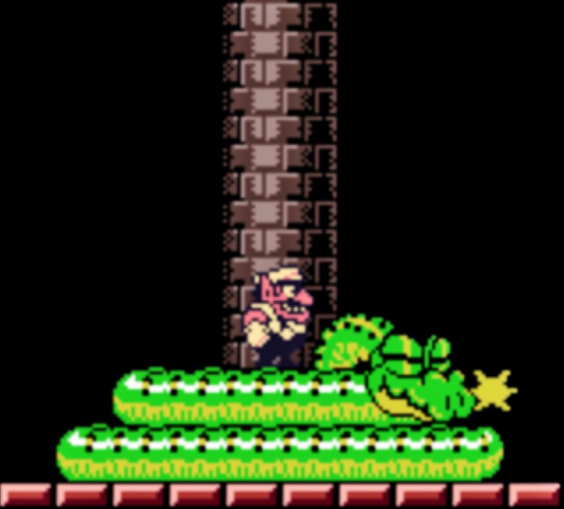 [08/01/2021] Am Ende jedes Kapitels wartet ein Boss auf Wario. Da der Held nicht sterben kann, befördern die Endgegner Wario aus der Arena, wenn er einen Fehler macht.