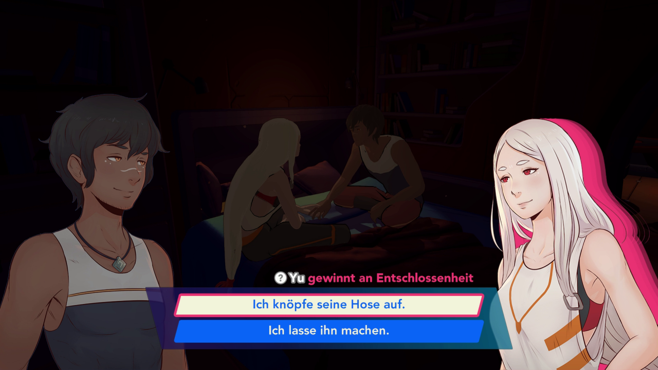 [05/02/2021] Nur, wenn niemand guckt: Der romantische Sci-Fi-Trip Haven gibt sich zwar viel Mühe, die intime Beziehung der beiden Hauptcharaktere realistisch darzustellen, Sex wird dennoch nur angedeutet und nie gezeigt.