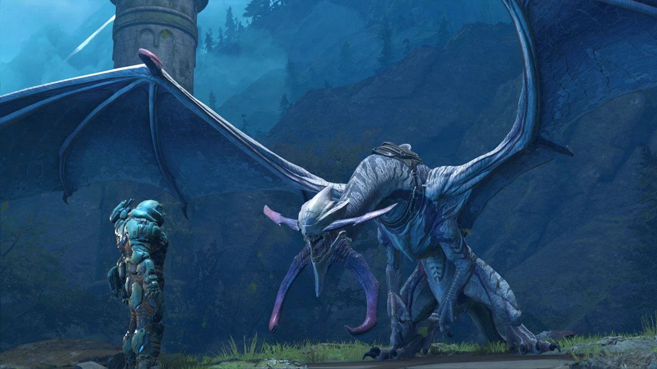 [22/03/2021] Ja, das ist ein fliegender Drache. Für das Finale greift id Software nochmal tief in die Fantasy-Trickkiste.