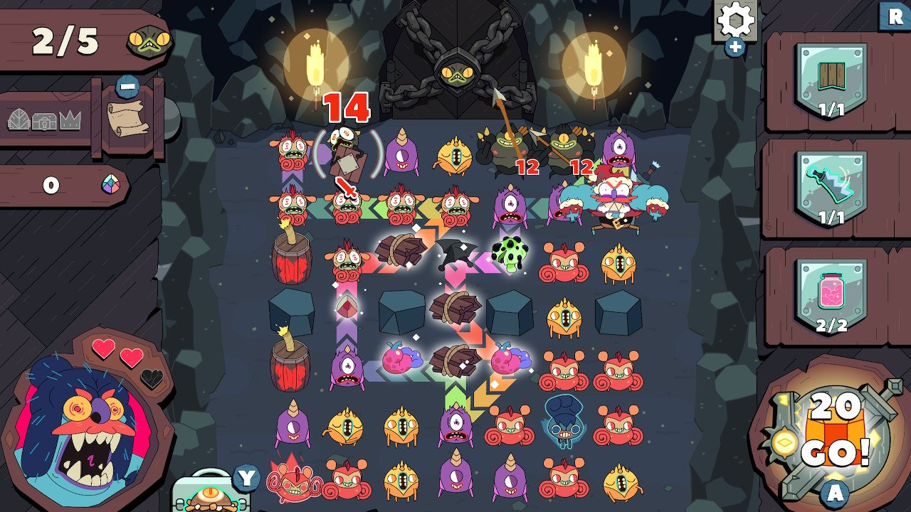 [07/03/2021] Alle zehn Levels ändert sich das Thema, dabei werden neue Elemente wie diese explosiven Fässer eingeführt.