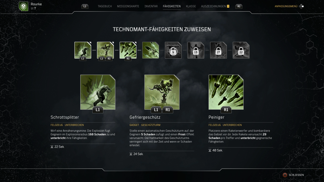 [03/03/2021] Die drei ausgerüsteten Klassen-Fähigkeiten lassen sich natürlich nicht endlos spammen. Jeder Skill verfügt über eine gewisse Cooldown-Phase.