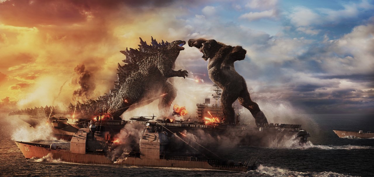 [27/03/2021] Godzilla vs. Kong:&nbsp;Ein überdimensional großer Affe schlägt auf eine Monsterechse ein - und das 113 Minuten. Das hat durchaus seine Berechtigung und kann Spaß machen, doch der eigentlichen Bedeutung von Godzilla wird das keinesfalls gerecht. Der Film läuft ab dem 1. Juli im Kino.&nbsp;