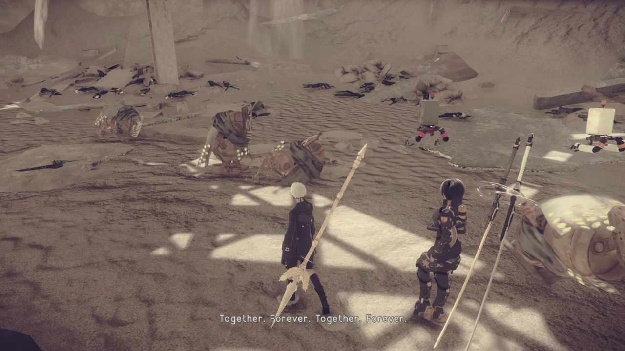 [21/04/2021] Die Maschinen in Nier Automata geben sich größte Mühe, menschliches Verhalten nachzuahmen. Für manches fehlen ihnen allerdings die nötigen...Bauteile.
