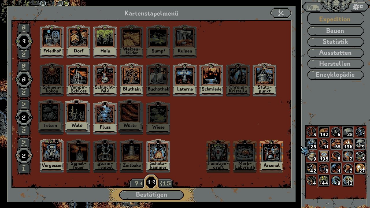 [17/05/2021] In Loop Hero baut ihr euren Level selbst zusammen, die Bausteine legt ihr in diesem Kartendeck fest.