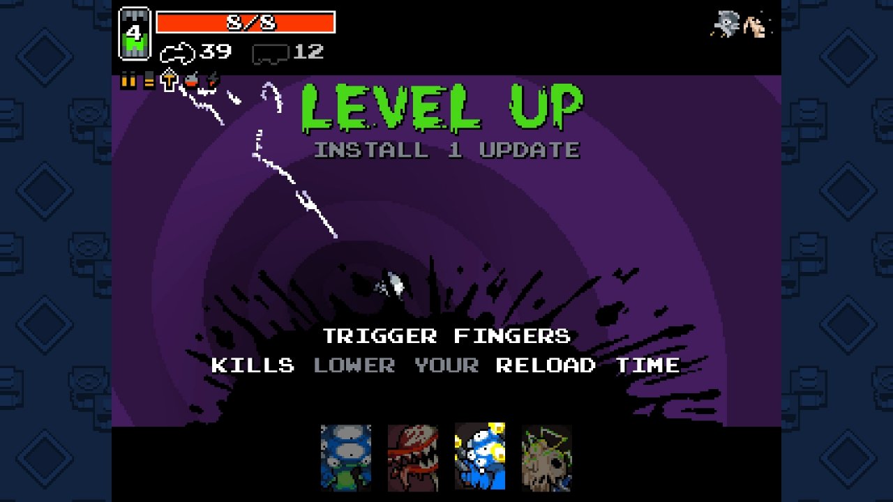 [17/05/2021] Nuclear Throne: Mit Upgrades bauen wir unseren Helden in jedem Run kräftig aus.