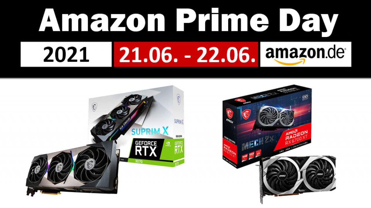 Amazon Prime Day: Grafikkarten-Deals beim Prime Day, Angebote für RTX 3070, Radeon RX 6800 XT