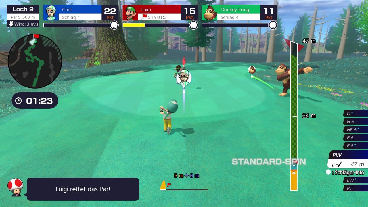 [23/06/2021] Trotz blöder KI macht Speed-Golf am meisten Spaß, da man sich zumindest ein bisschen beeilen muss. Super Rush zündet aber vor allem im Multiplayer.