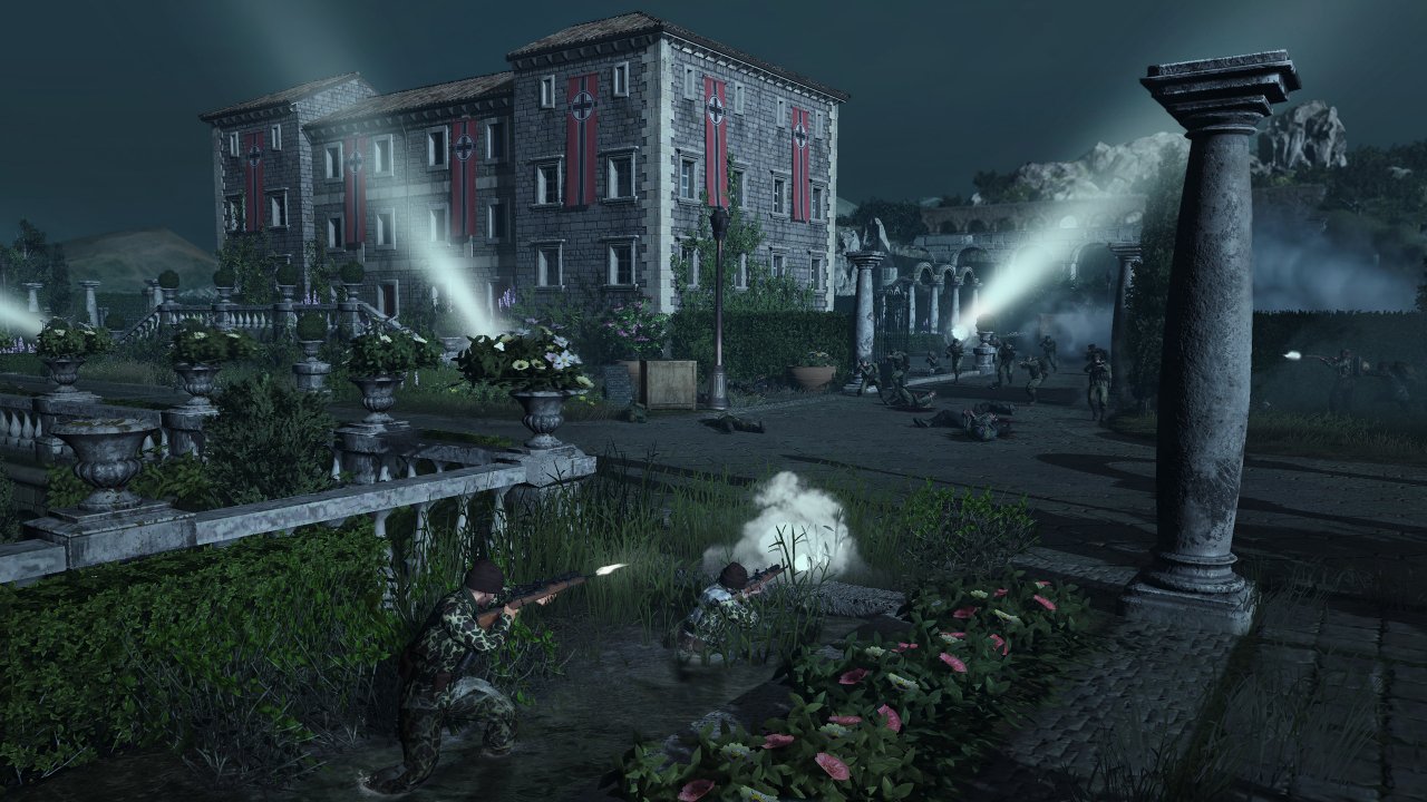 [13/07/2021] Die Missionen bieten viel Abwechslung. Hier müssen wir mit einem kleinen Trupp ein Anwesen einnehmen, um einem deutschen General eine Falle zu stellen.