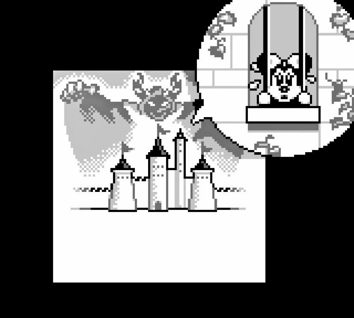 [10/08/2021] Der gehörnte König entführt Minnie in Mickey Mouse für den Game Boy.