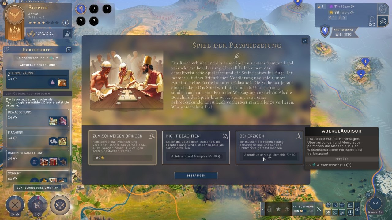 [16/08/2021] Alle paar Runden wartet ein neuer Story-Event auf uns, in dem wir kleine Entscheidungen treffen.