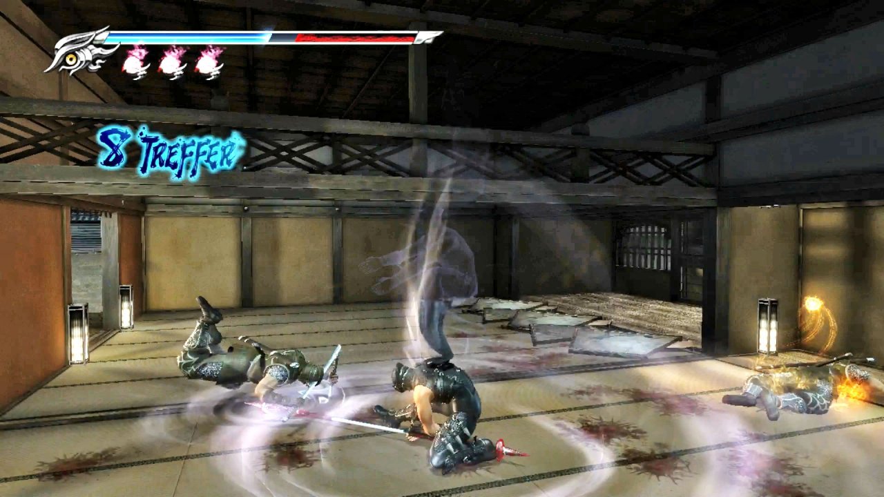 [06/08/2021] In Ninja Gaiden Sigma 2 dreht die Action früher auf, und ihr findet bald eure erste Alternativwaffe: ein Kampfstab, der beeindruckende Reichweite aufweist.