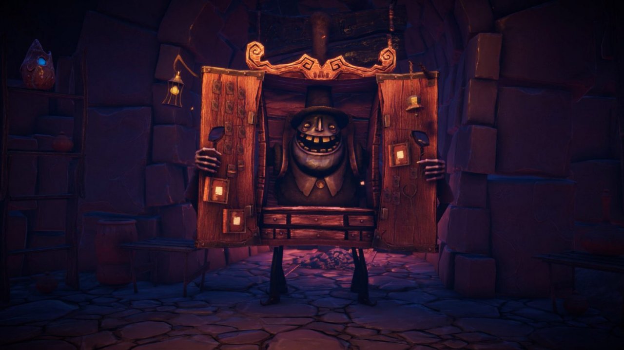 [30/08/2021] Mehr Karten, mehr Spaß: Beim netten Mannie Dex, einem Kleiderschrank auf zwei Beinen, können wir uns im Verlauf des Abenteuers immer wieder mit neuen Spielkarten eindecken.