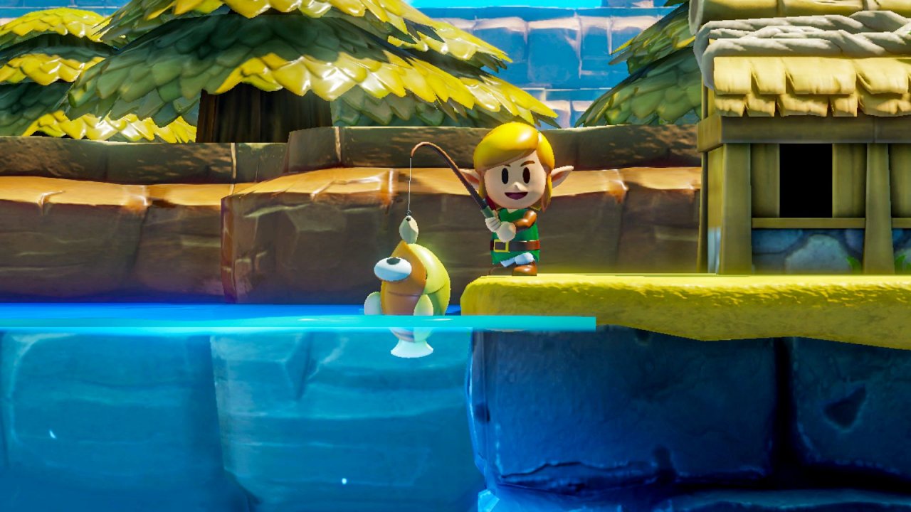 [06/08/2021] Nicht in allen, aber in vielen Zelda-Spielen gibt es diverse Mini-Games, mit denen sich Link die Zeit vertreiben kann. Hier angelt der Held in Link’s Awakening.