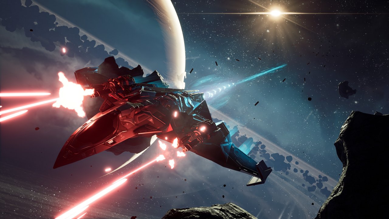 [22/09/2021] Neben der Minigun können wir unseren Feinden auch mit einer Laserwaffe und Raketen einheizen.