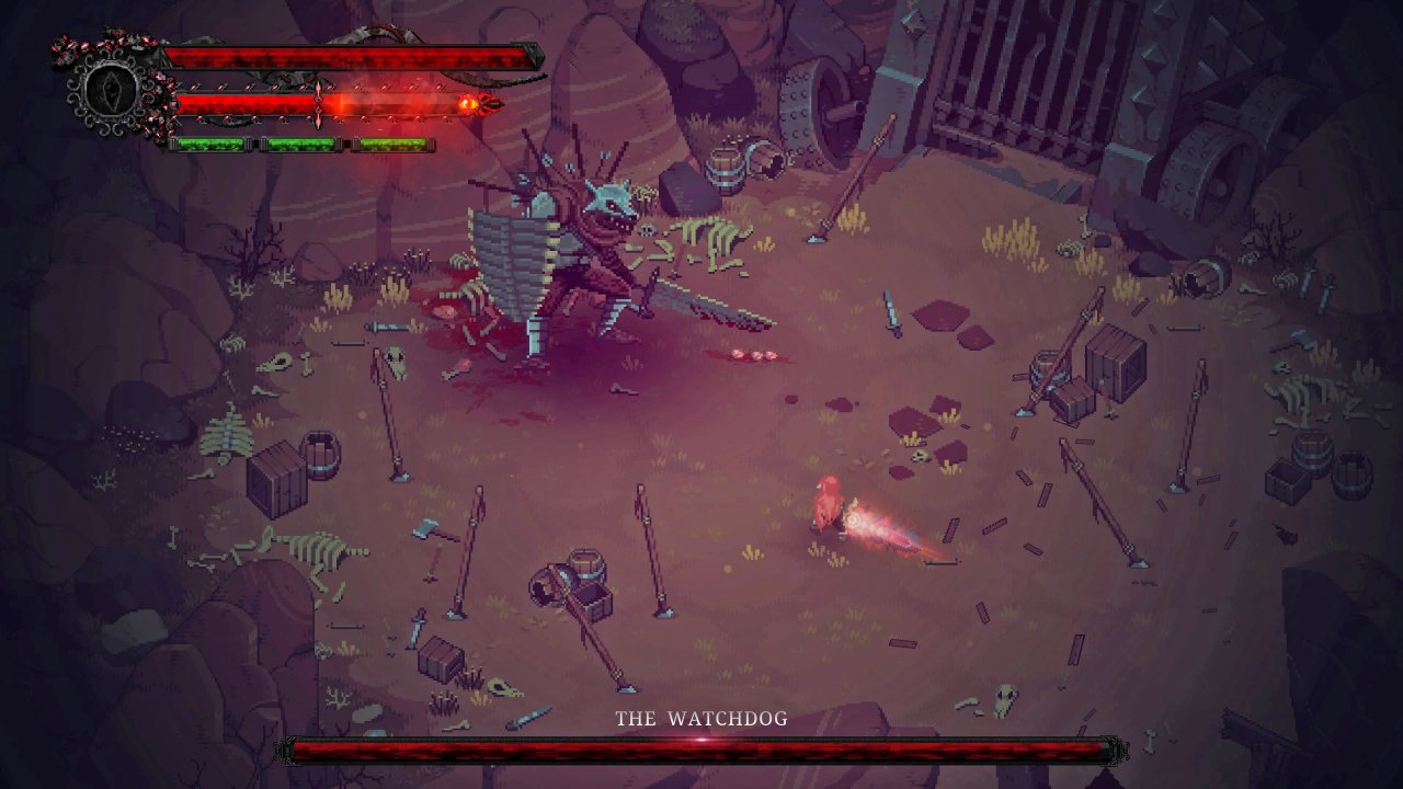 [23/09/2021] Der erste Boss ist eines der wenigen klassischen Duelle in Eldest Souls. In den meisten anderen Kämpfen gilt es, irgendeine spezielle Mechanik zu begreifen.