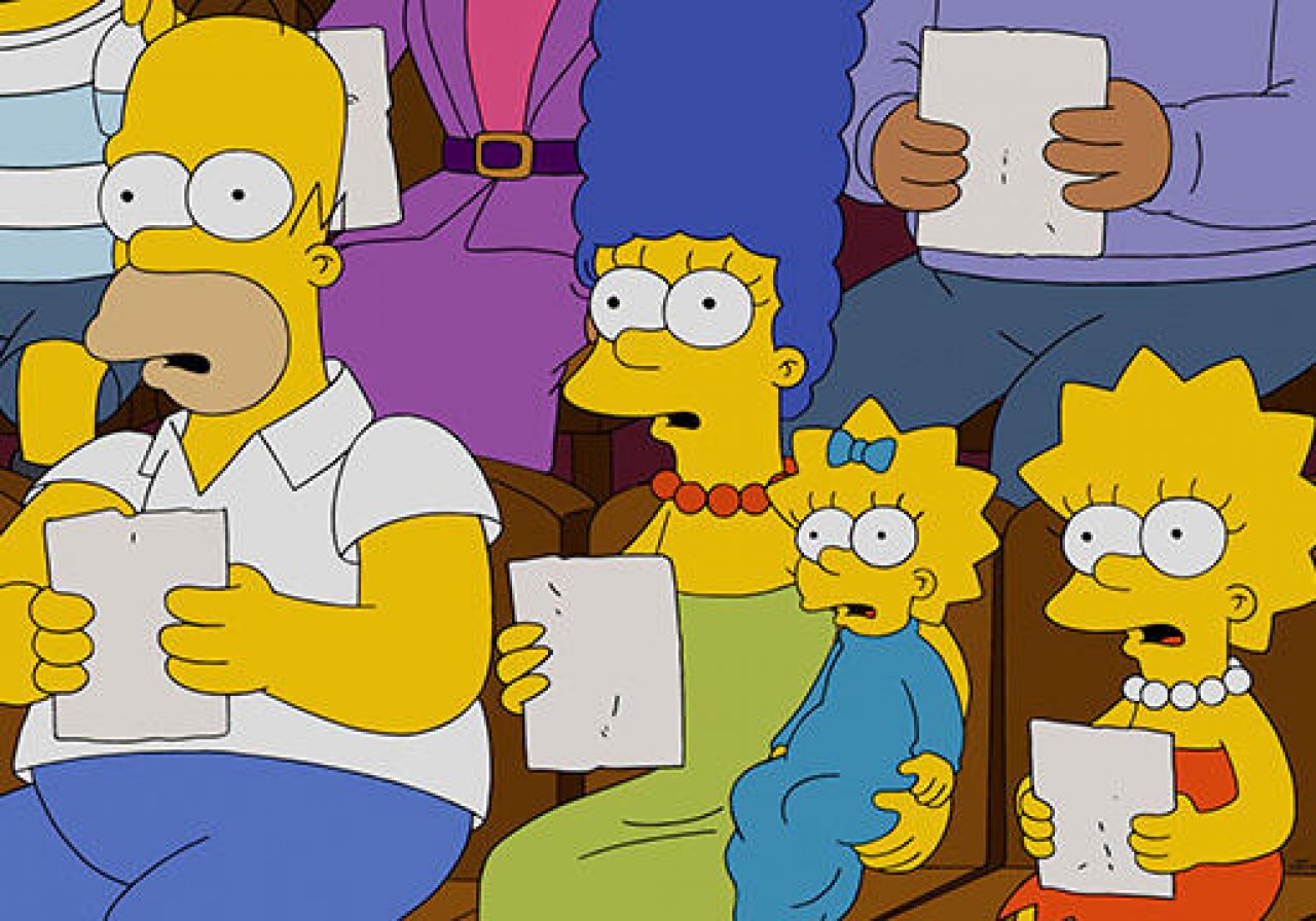 Die Simpsons gucken erstaunt.