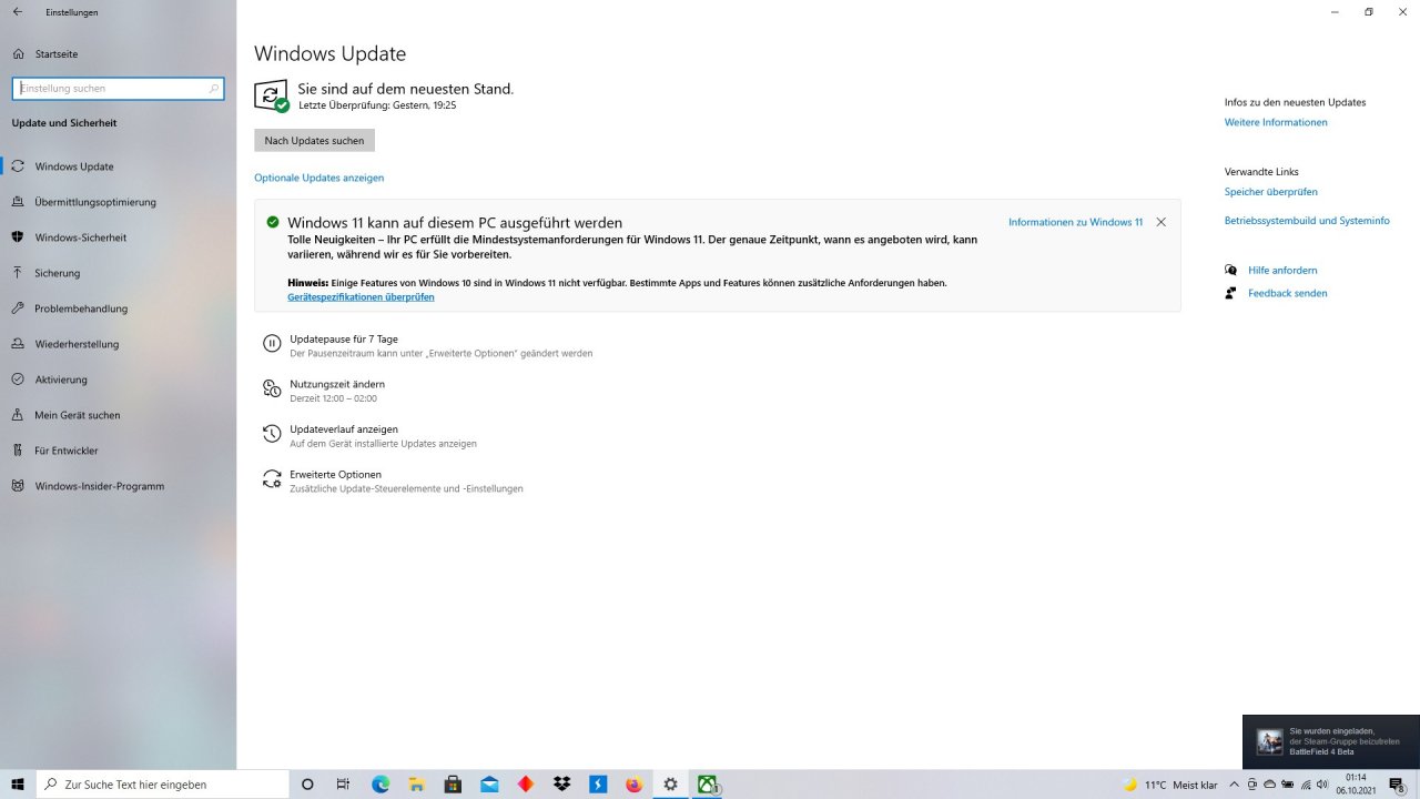 [08/10/2021] Windows 11: Der PC mit Windows 10 ist kompatibel, aber das Upgrade noch nicht verfügbar. Es geht aber trotzdem.