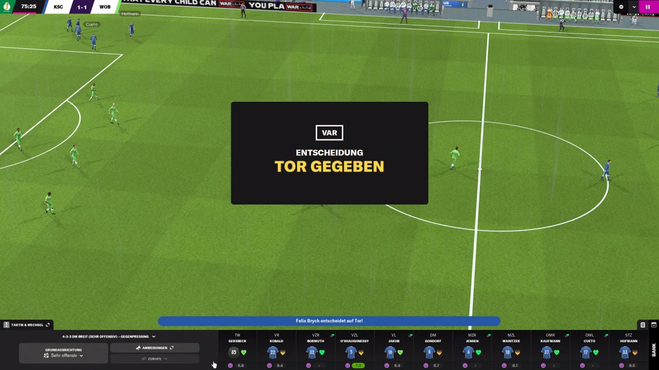 [11/11/2021] Im FM 2022 ist auch der VAR mit dabei, mit all seinen Vor- und Nachteilen.
