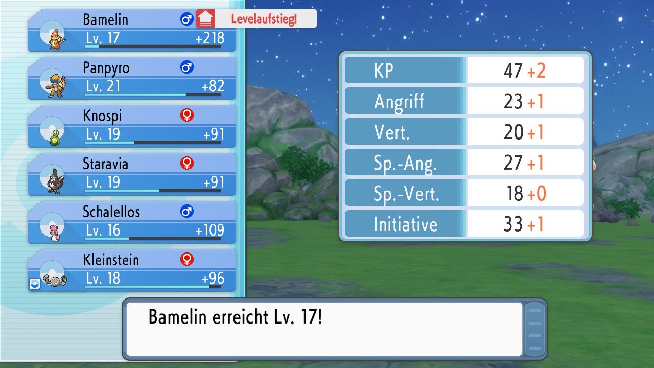 [16/11/2021] Einer für alle und alle für einen: Wann immer ein gegnerisches Pokémon besiegt wird, erhält das ganze Team Erfahrungspunkte. Ausschalten lässt sich der lästige EP-Teiler leider nicht.