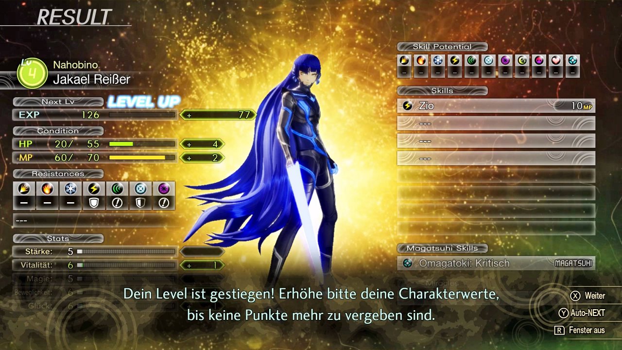 [04/11/2021] Beim Level-Aufstieg bekommen wir zufällige Werte zugeteilt, können aber auch einen Punkt selbst vergeben.