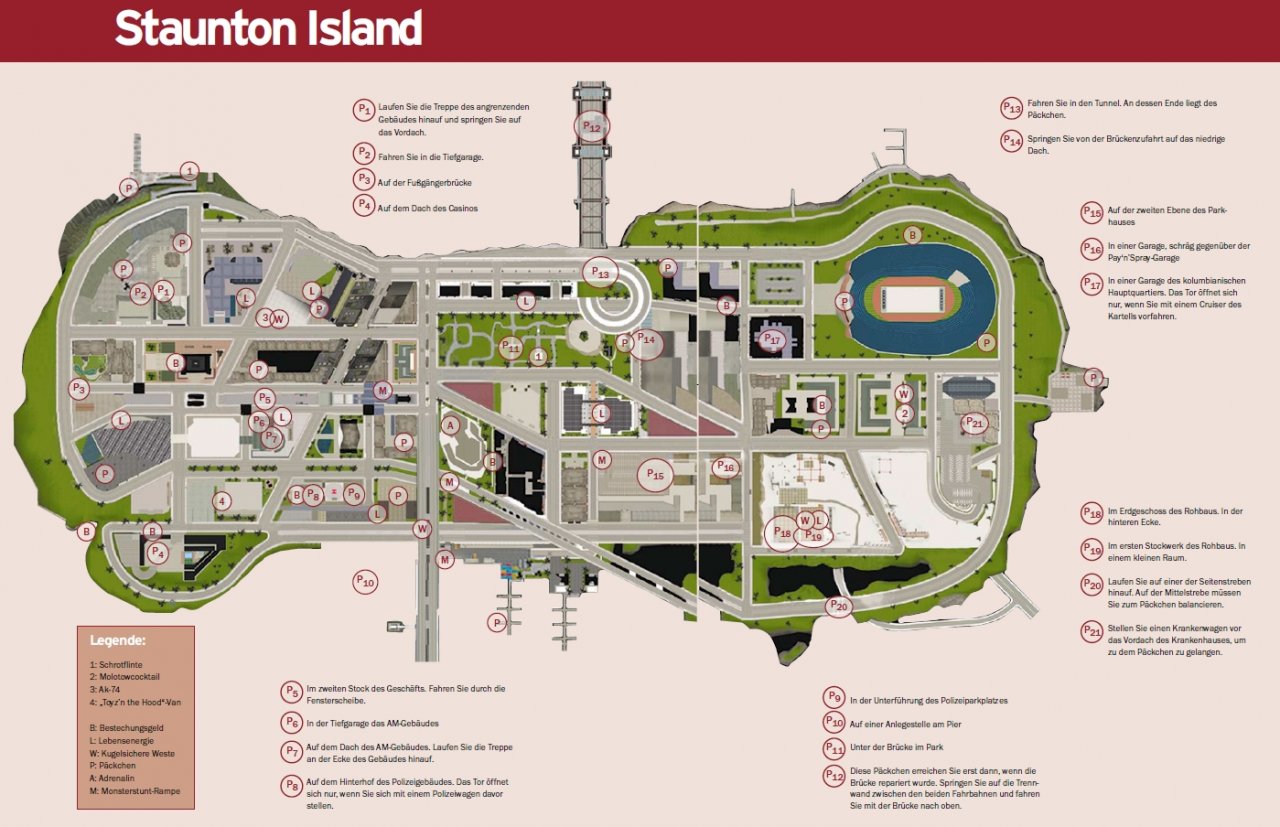 [15/11/2021] GTA 3 - Staunton Island - Alle Fundorte der Päckchen, Waffe und mehr - KLICK zum Vergrößern!