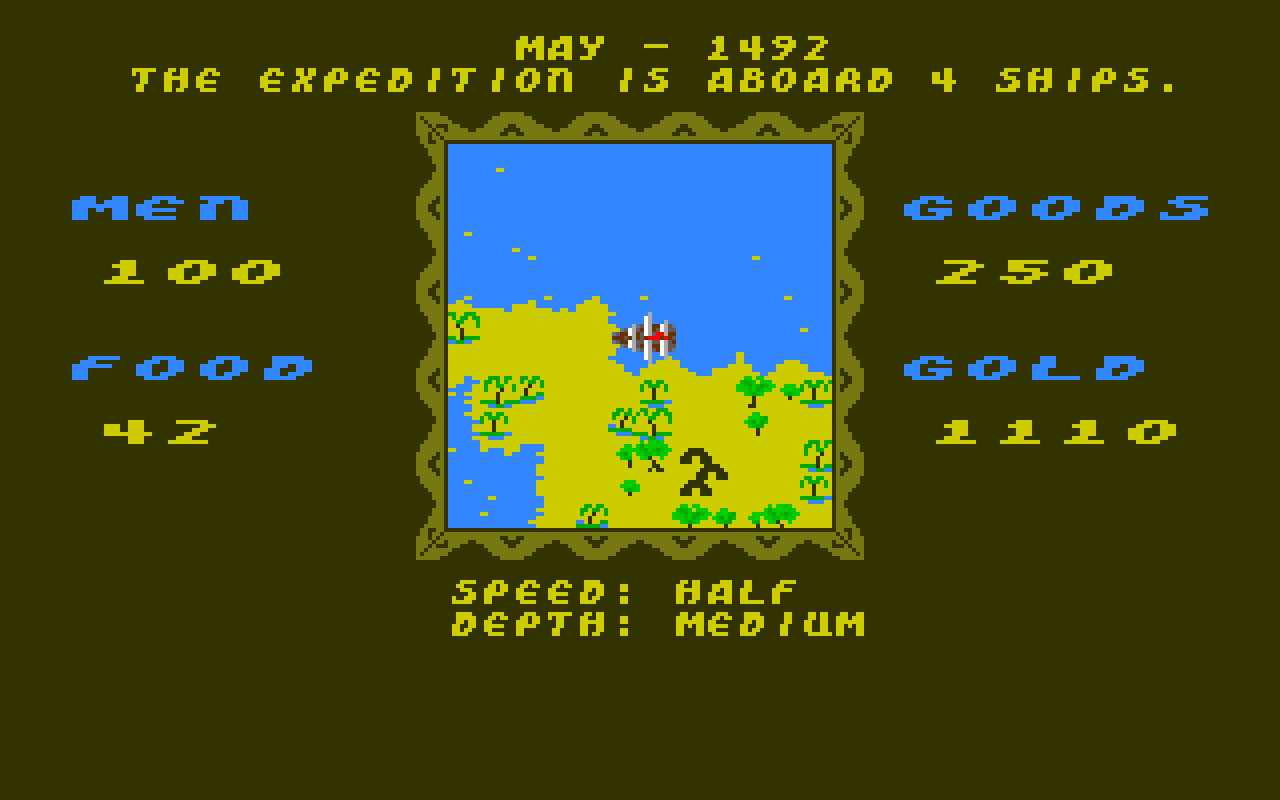 [01/02/2022] Jede Mal eine neue Herausforderung: Das Strategiespiel Seven Cities of Gold (1984) von Ozark Softscape erzeugt auf Wunsch bei jedem Anlauf eine neue offene Welt mit Hilfe eines Kartengenerator-Algorithmus.