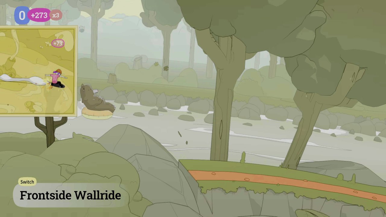 [02/02/2022] Nebenaufgaben sind in OlliOlli ein Highlight. Gegen einen Bären in einem Wettrennen anzutreten, macht beispielsweise sehr viel Spaß.