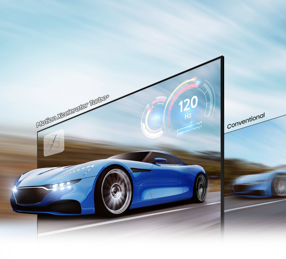 [21/02/2022] Motion Xcelerator Turbo+ mit 120Hz sorgt für eine flüssige Bewegungsdarstellung beim Spielen auf PS5 und Xbox Series X.
