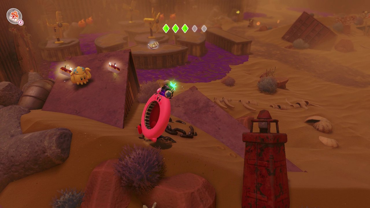[25/03/2022] Kirby und das vergessene Land: Die wüste Wiege des Lebens: Besiege den zurückgelassenen Squishy.
