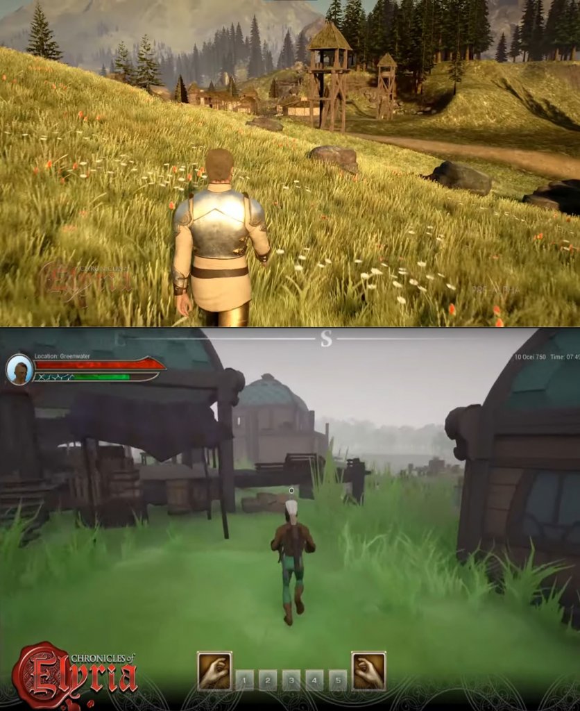 [11/03/2022] Oben die „Titan's Steppes“ aus dem Jahr 2016, unten „Greenwater“ aus dem Jahr 2019. Und nein, das Ganze lässt sich nicht mit „Es ist ein runterskaliertes Development-Build“ erklären. &nbsp;