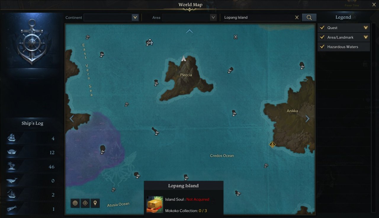 [28/03/2022] Die Insel Lopang befindet sich westlich von Anikka.