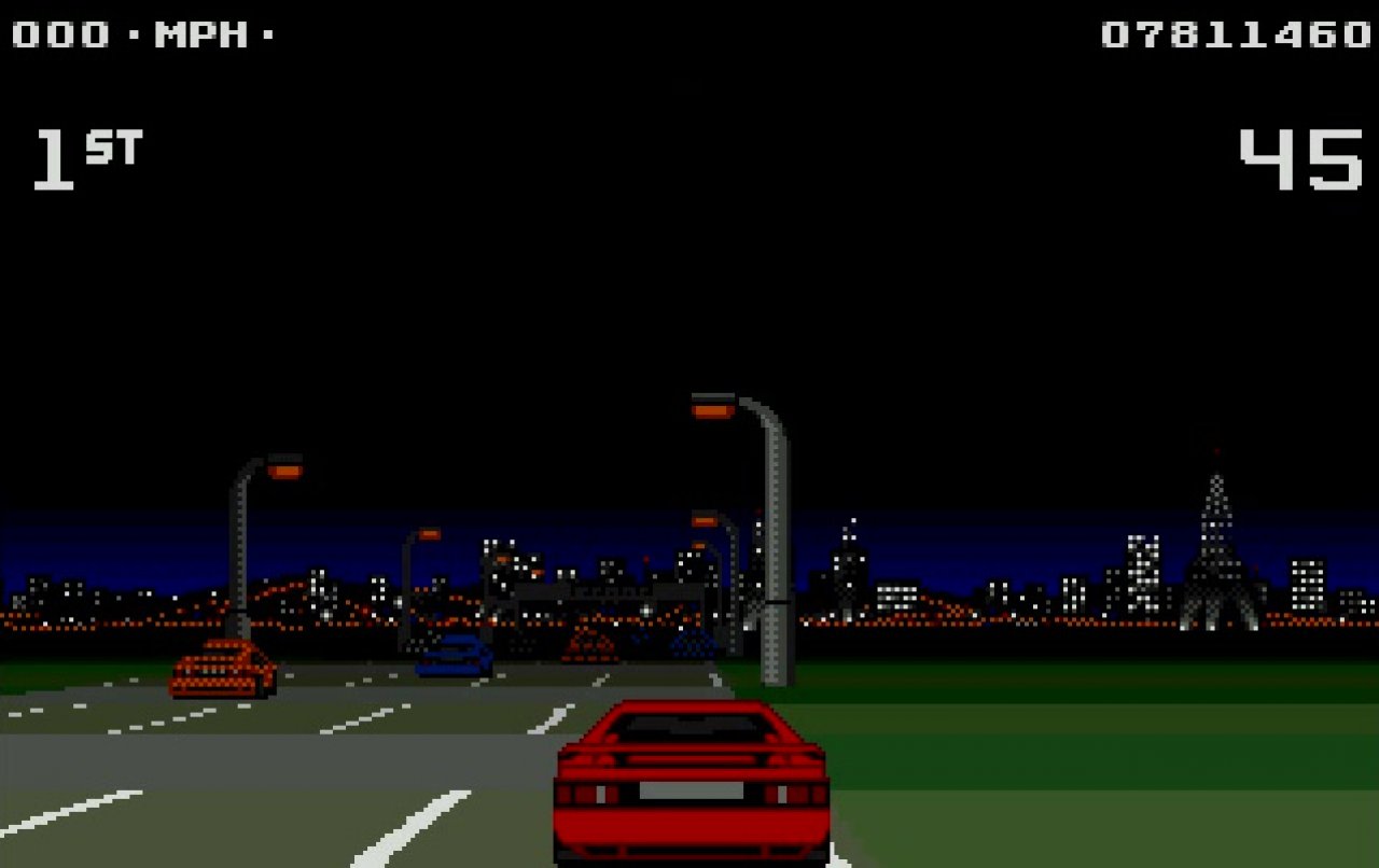 [04/03/2022] Platz 9: Die zweite Strecke von Lotus Turbo Challenge 2 musste man in der Nacht und unter eingeschränkten Sichtverhältnissen bestreiten.