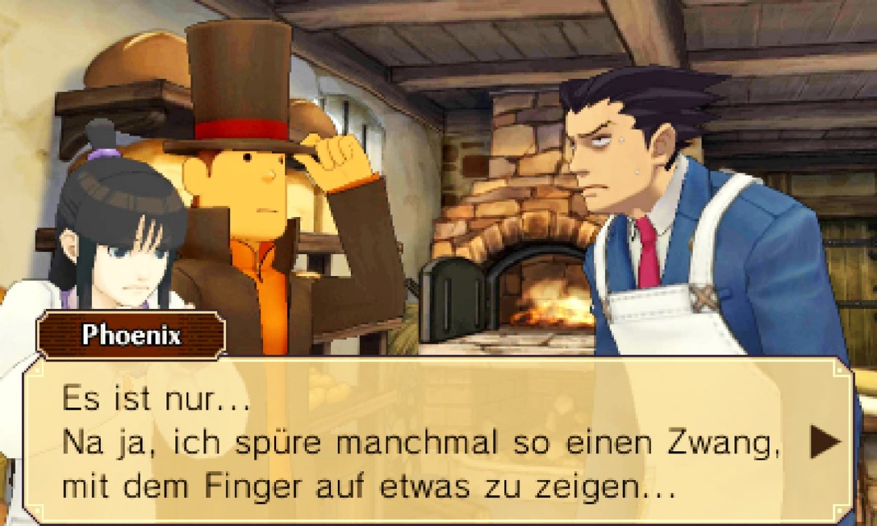 [25/04/2022] Die Bäckerei-Szene, in der sich Layton, Luke, Phoenix und Maya das erste Mal begegnen, beweist, dass das das perfekte Cross-over ist. &nbsp;