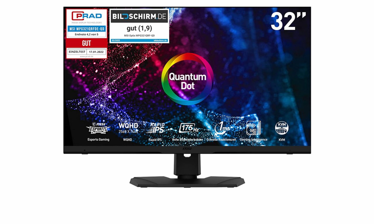 [19/04/2022] MSI Gaming-Monitor 32 Zoll kaufen: Jetzt günstig wie nie mit WQHD IPS 175 Hz - eSports-tauglich!